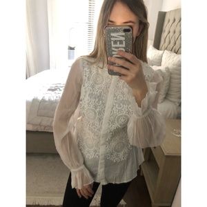 Coast Syden White Lace Vintage Style Shirt